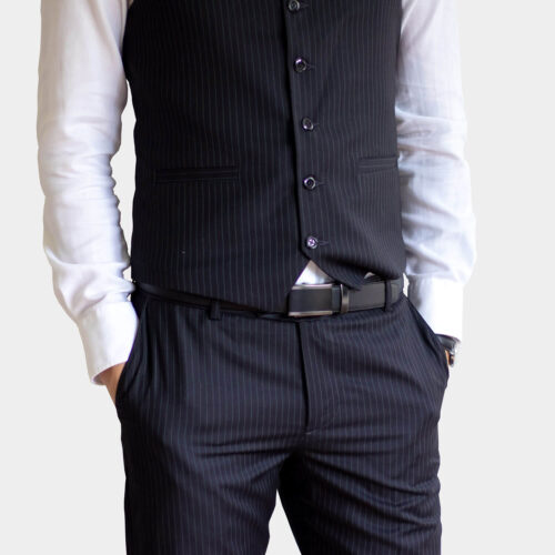 Alternative view of Single Belt - Black / Black-Metal