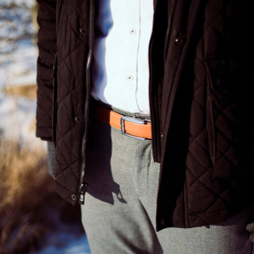 Alternative view of Single Belt - Sand / Silver