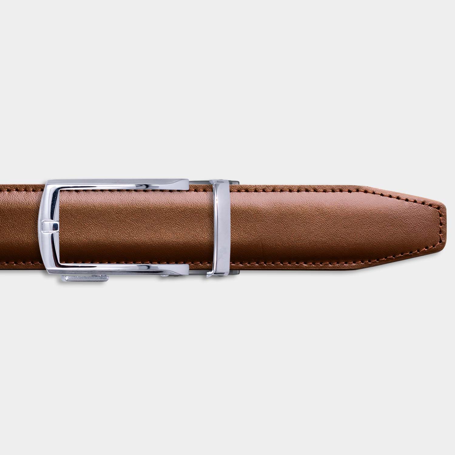 Enkelt Bælte – Mocha : Sølv
