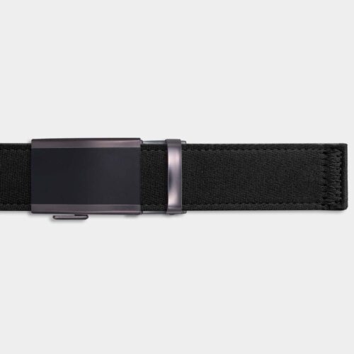 Single Belt - Black Canvas / Black-Metal