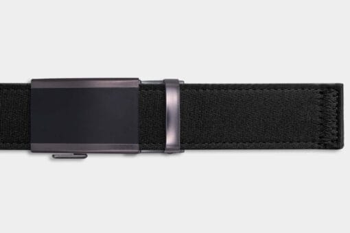 Single Belt - Black Canvas / Black-Metal