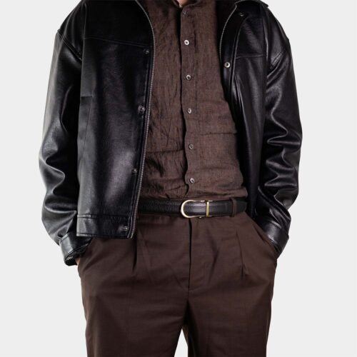 Alternative view of Black Buffalo Leather