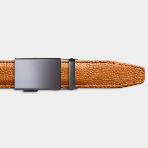 Single Belt - Cognac Buffalo / Matte Metal