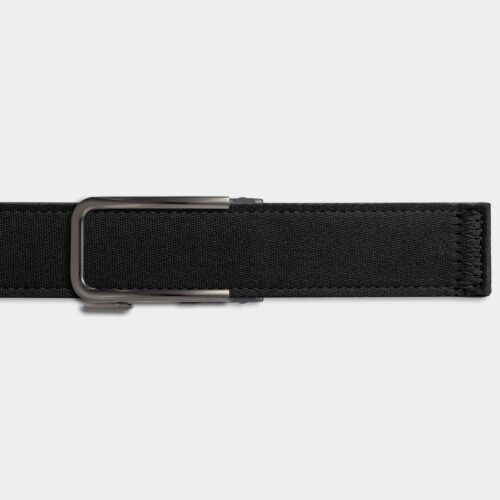 Single Belt – Black Canvas / Metal