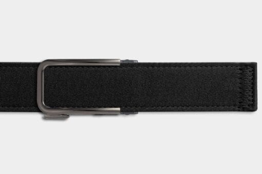 Single Belt – Black Canvas / Metal