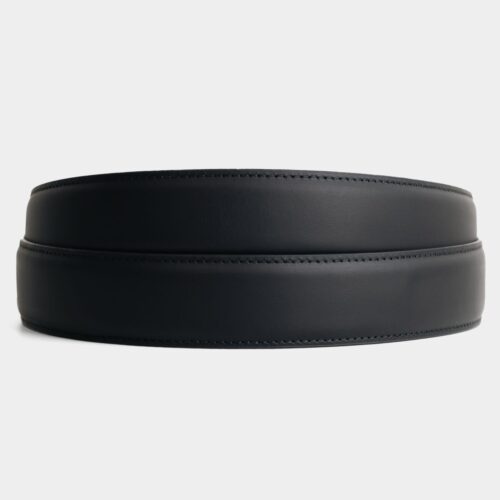 Matte Black Leather - 3.7 cm