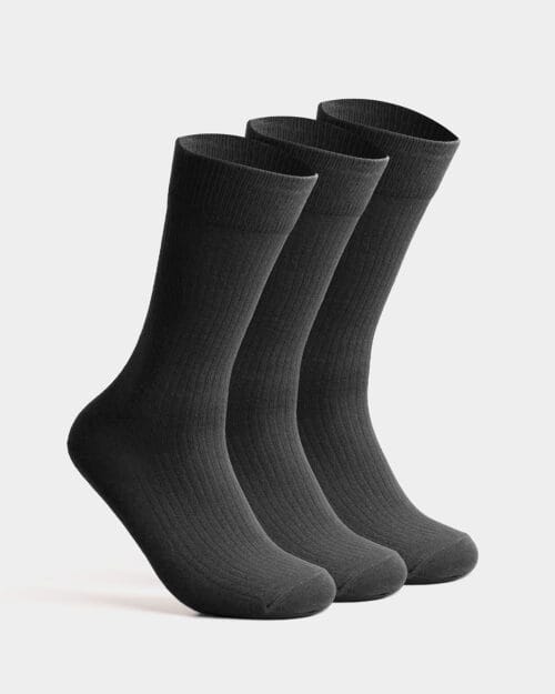 3-Pack Dress Socks - 38-42, Grey