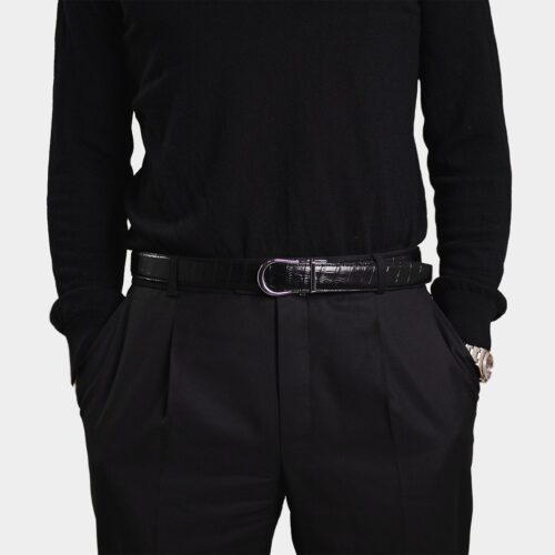 Alternative view of Black Gator Leather
