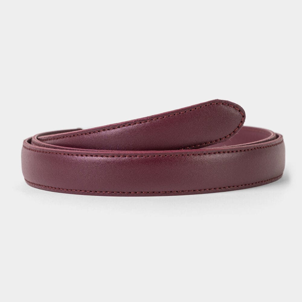Burgundy Leather 2.5 cm
