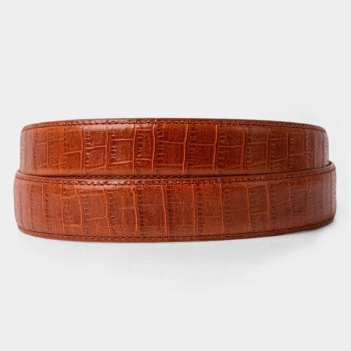 Cognac Gator Leather - 3.7 cm